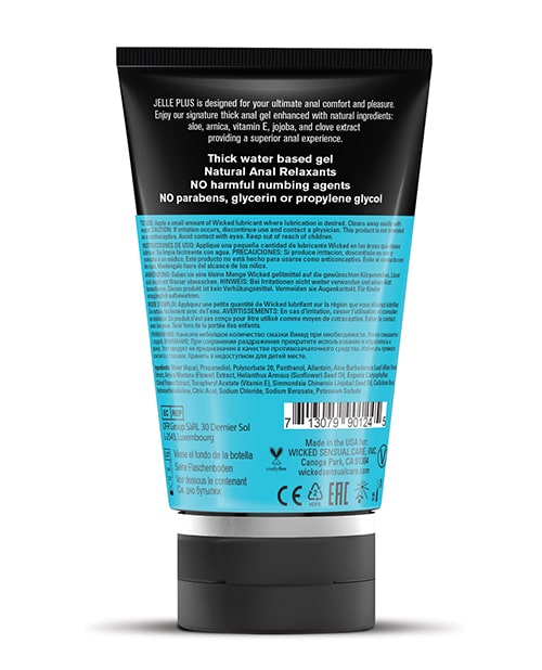 Wicked Sensual Care Jelle Plus Water Based Anal Lubricant w/ Relaxants