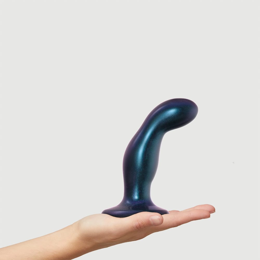 Strap-On-Me Snaky Metallic Blue Medium Dildo Plug | Melody's Room