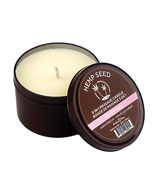 Earthly Body 3-in-1 Suntouched Massage Oil Hemp Candle - Melody's Room