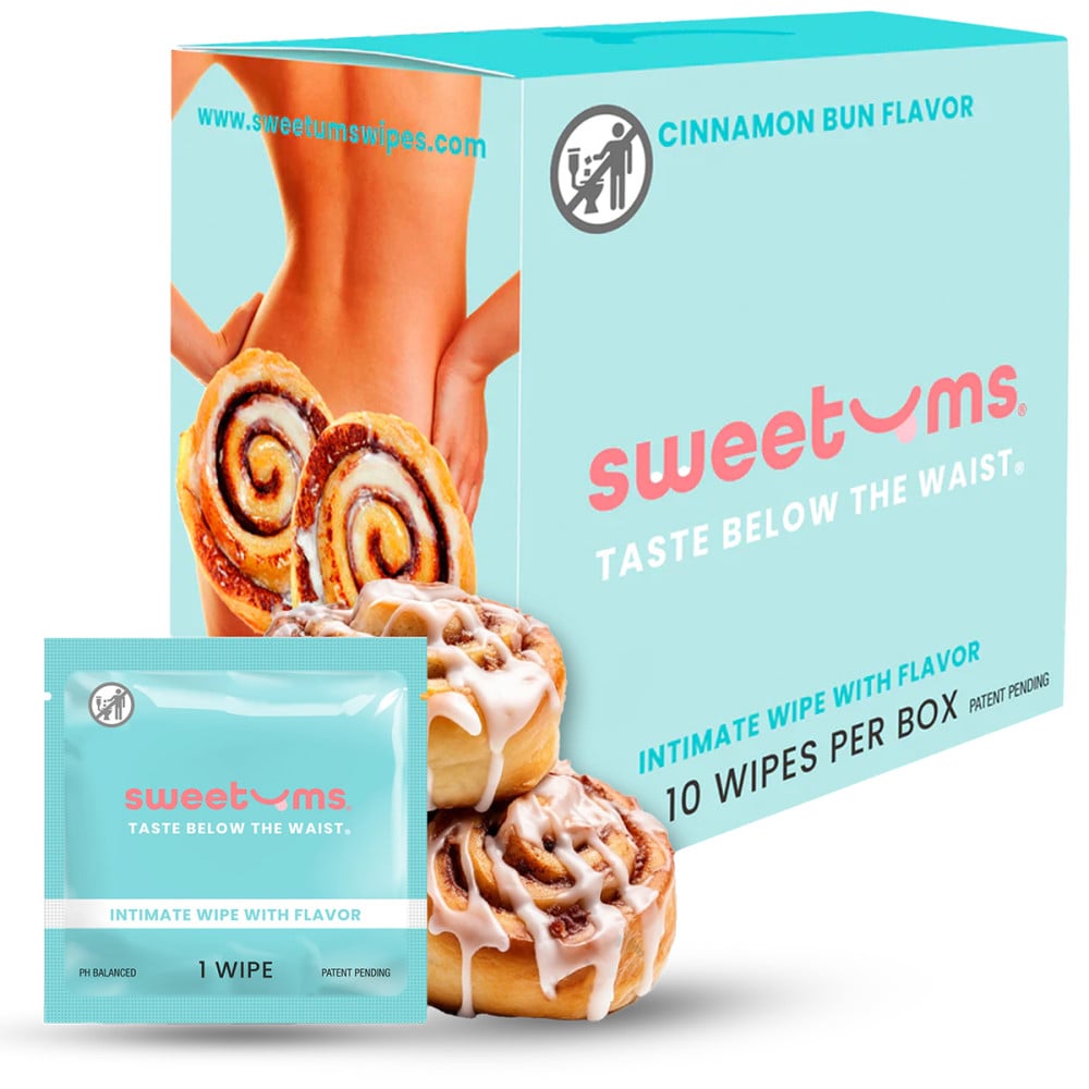 Sweetums Intimate Wipes CinnamonBun Flavor | Melody's Room