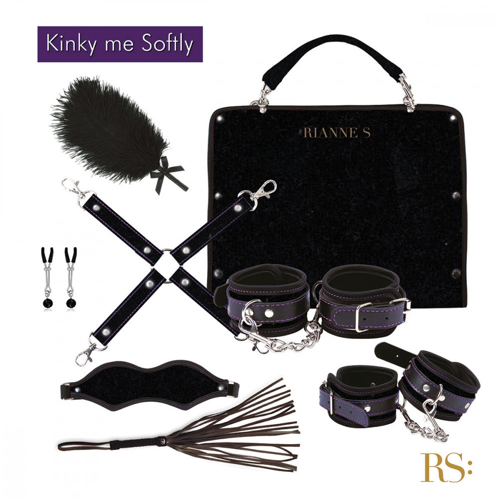 Rianne S Kinky Me Softly Black Bondage Kit - Melody's Room