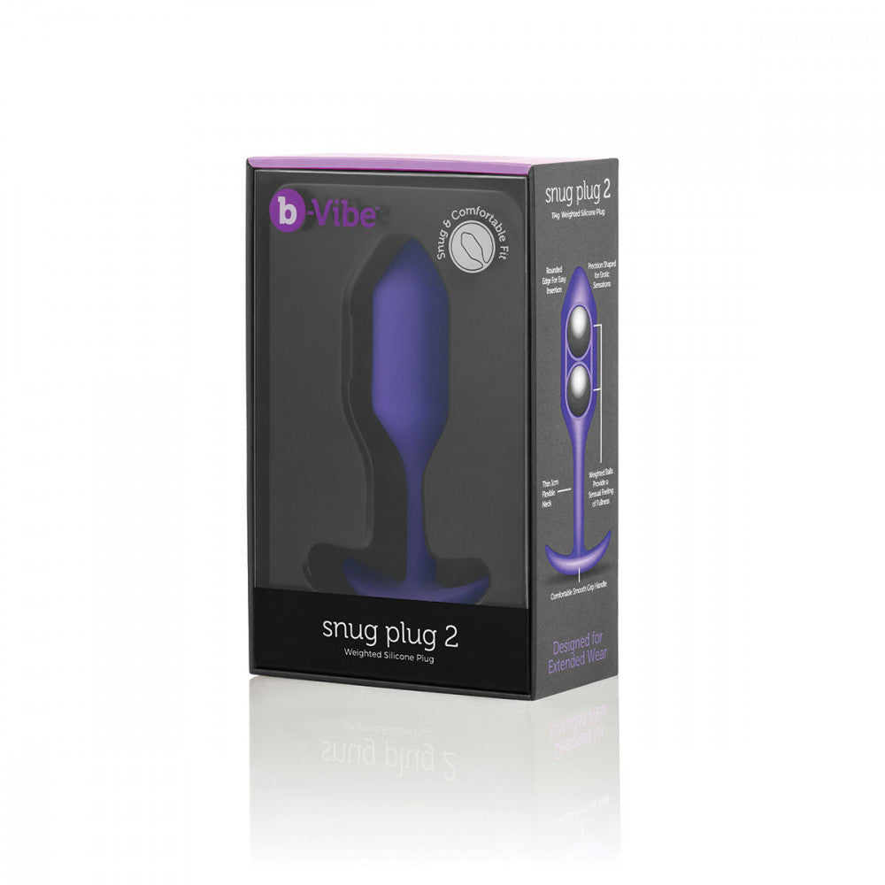 B-Vibe Purple Snug Plug 2 Anal Toy - Melody's Room