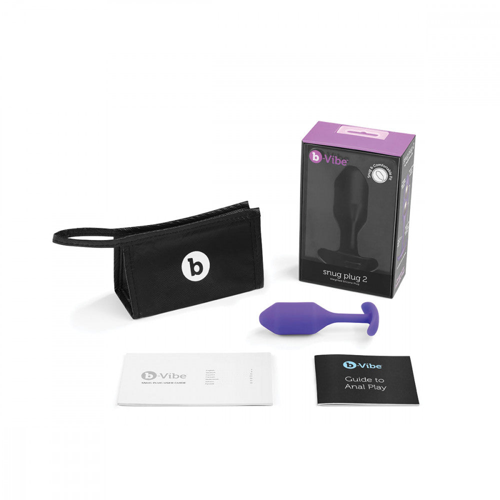 B-Vibe Purple Snug Plug 2 Anal Toy - Melody's Room