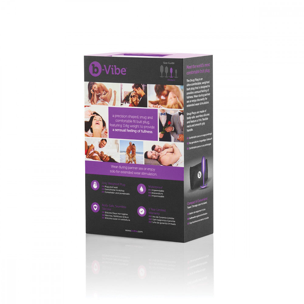 B-Vibe Purple Snug Plug 2 Anal Toy - Melody's Room