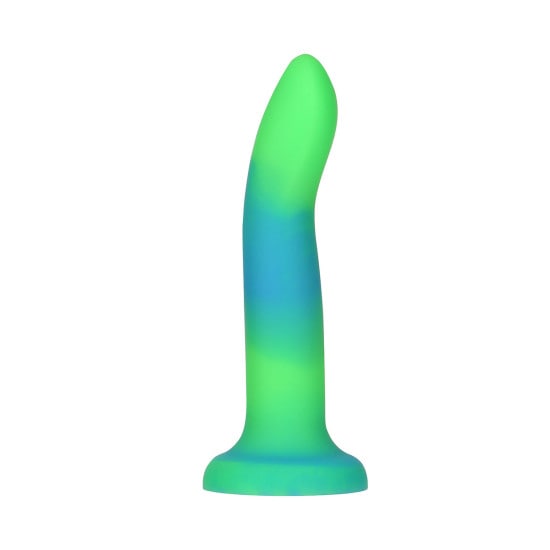 BMS Addiction Glow-in-the-Dark Green Blue Rave 8" Dildo | Melody's Room