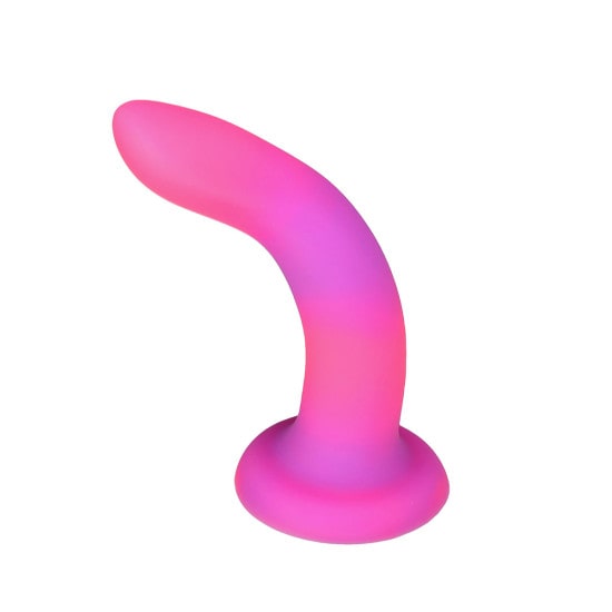 Addiction Glow-in-the-Dark Pink Purple Rave 8" Dildo | Melody's Room