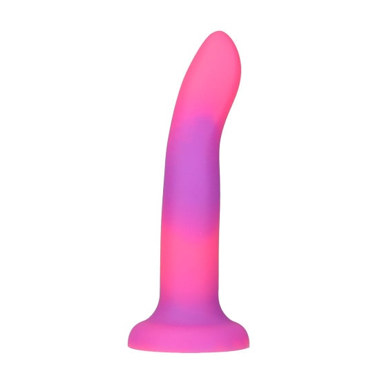 Addiction Glow-in-the-Dark Pink Purple Rave 8" Dildo | Melody's Room