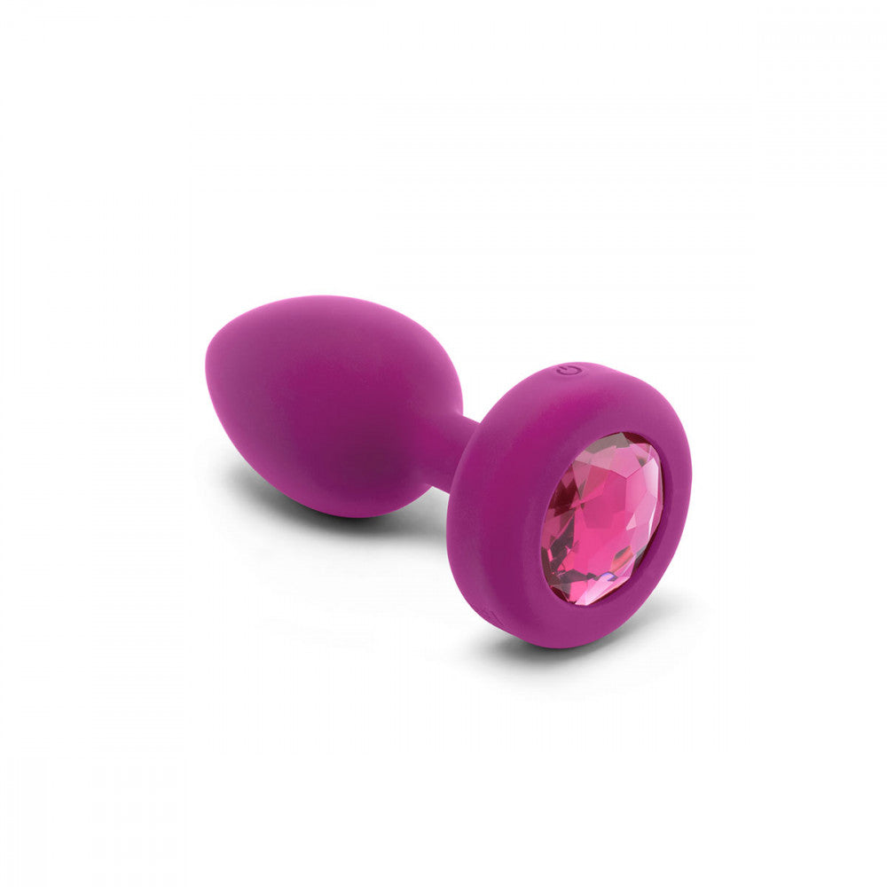 B-Vibe Vibrating Jewel Fuchsia Plug Small/Medium - Melody's Room