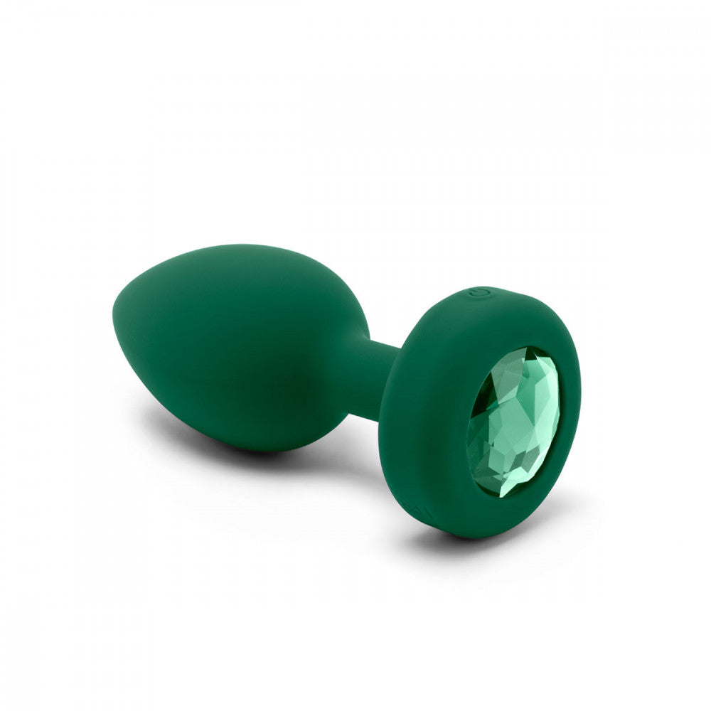 B-Vibe Vibrating Jewel Emerald Plug Medium/Large - Melody's Room