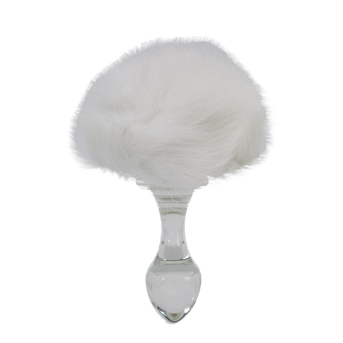 White Crystal Delights Magnetic Bunny Tail & Butt Plug - Melody's Room