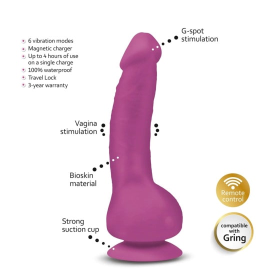 GVibe GReal MINI Fuchsia Dilido w/ Suction Cup | Melody's Room
