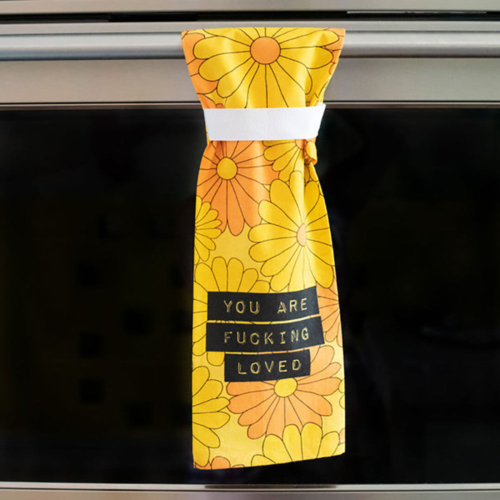 Twisted Wares You Are Fucking Loved Flour Yellow Towel - Melody's Room