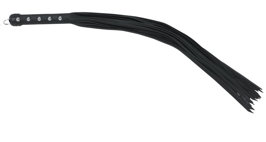 Spartacus Black Leather 30" Strap Whip - Melody's Room BDSM