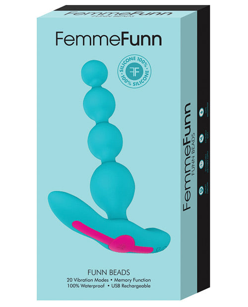 Femme Fun Turquoise Beads Vibrating Anal Beads - Melody's Room
