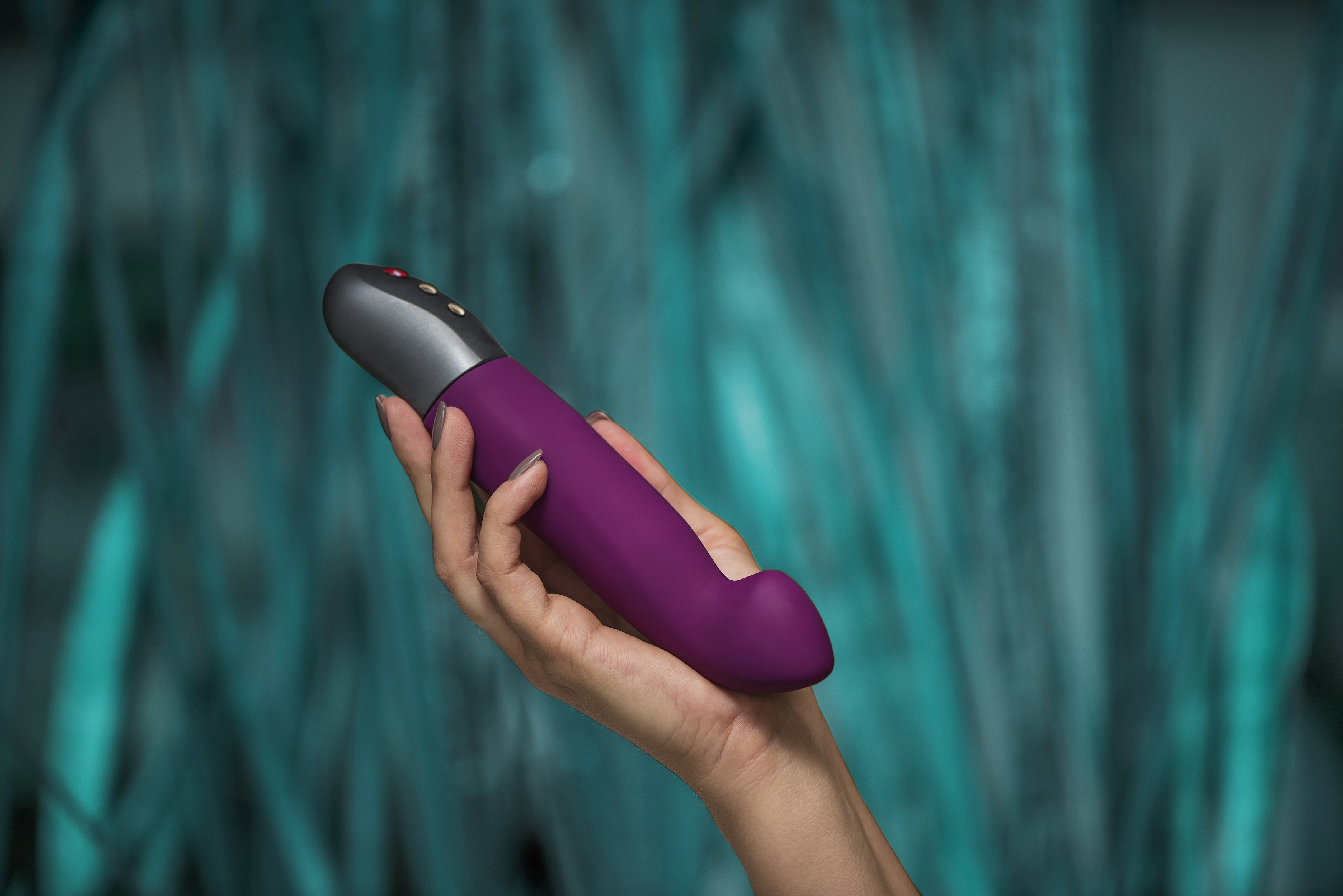 Fun Factory Stronic G Purple Vibrator (hand shot) - Melody's Room