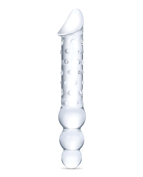 GLAS 12" Double Ended Glass Dildo with Anal Beads - Melody's Room