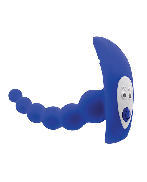 Gender X Blue Beaded Pleasure Anal Beads Vibrator - Melody's Room