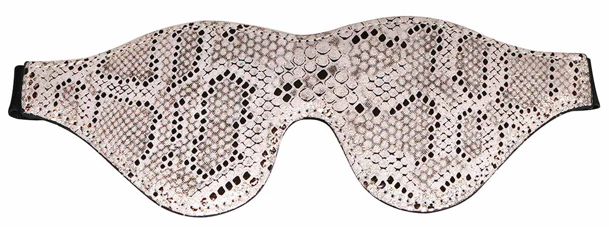 Spartacus White Snakeskin Blindfold - Melody's Room BDSM