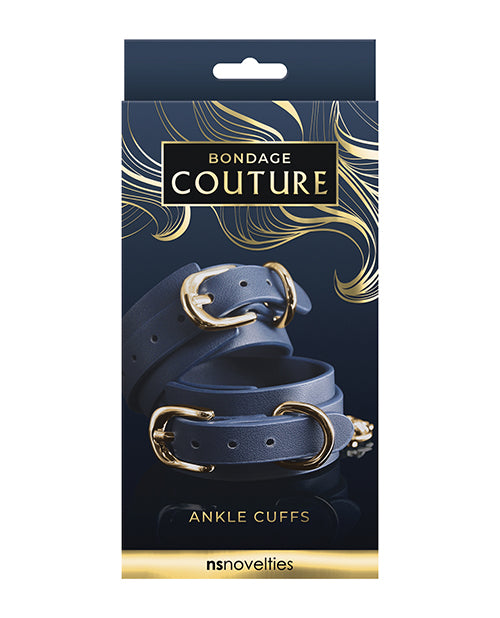 Bondage Couture Blue Vinyl Ankle Cuff - Melody's Room