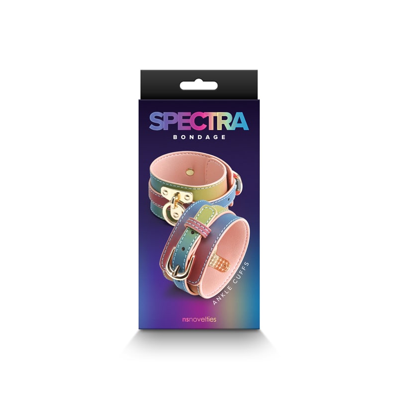Spectra Rainbow Bondage Ankle Cuffs | Melody's Room