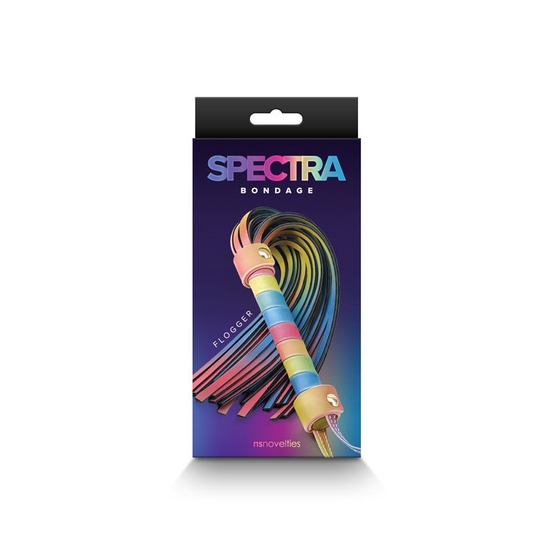 Spectra Rainbow Bondage Flogger | Melody's Room