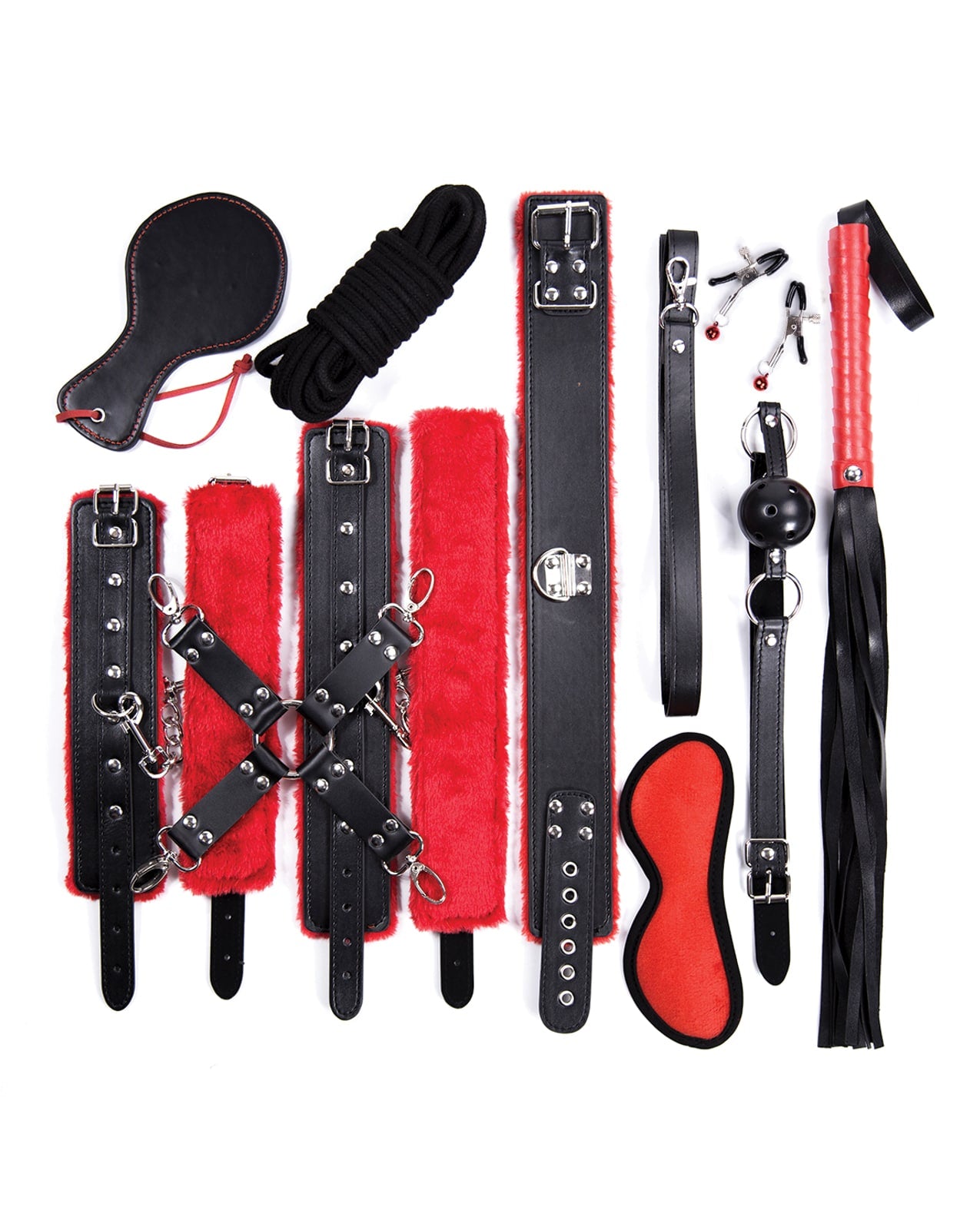 Plesur Deluxe Bondage Kit in Black & Red | Melody's Room
