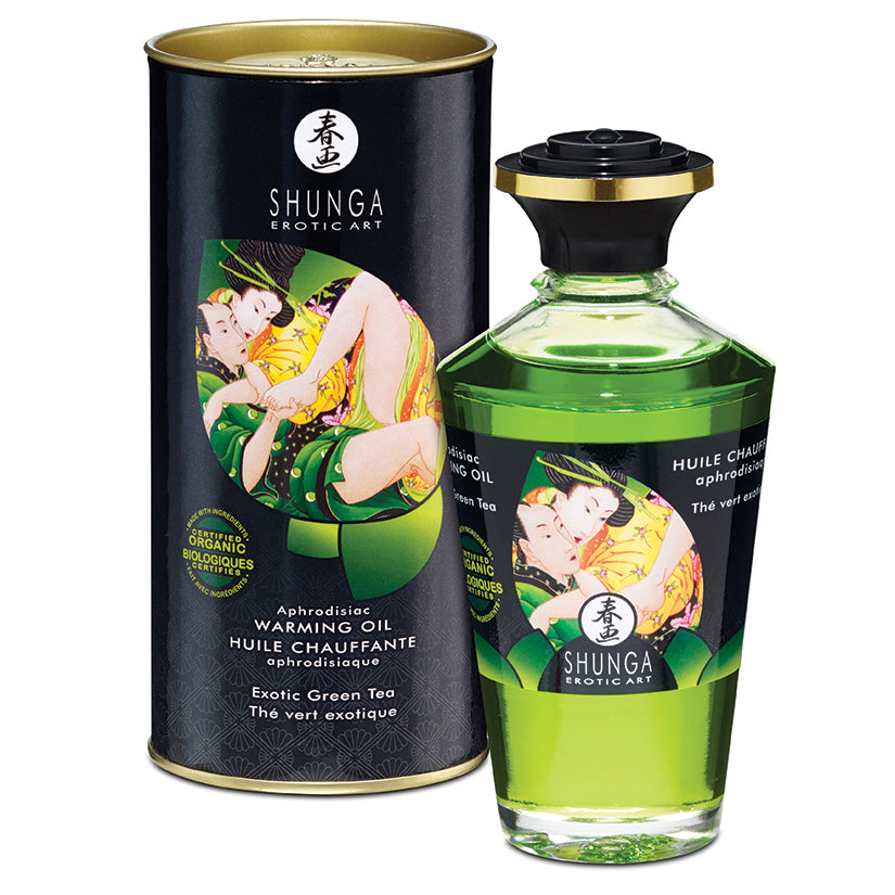 Shunga Green Tea Aphrodisiac Warming Oil - Melody's Room