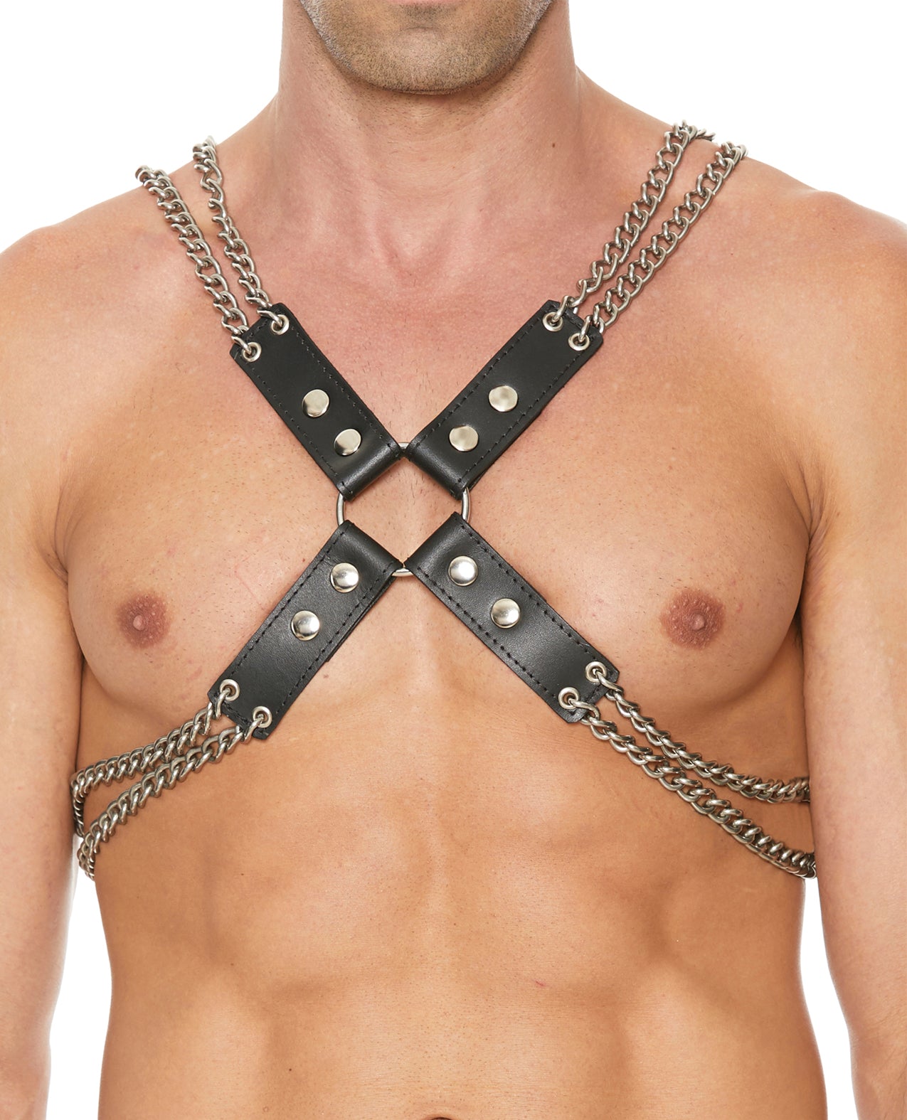 Shots Uomo Chain & Chain Black BDSM Body Harness | Melody's Room