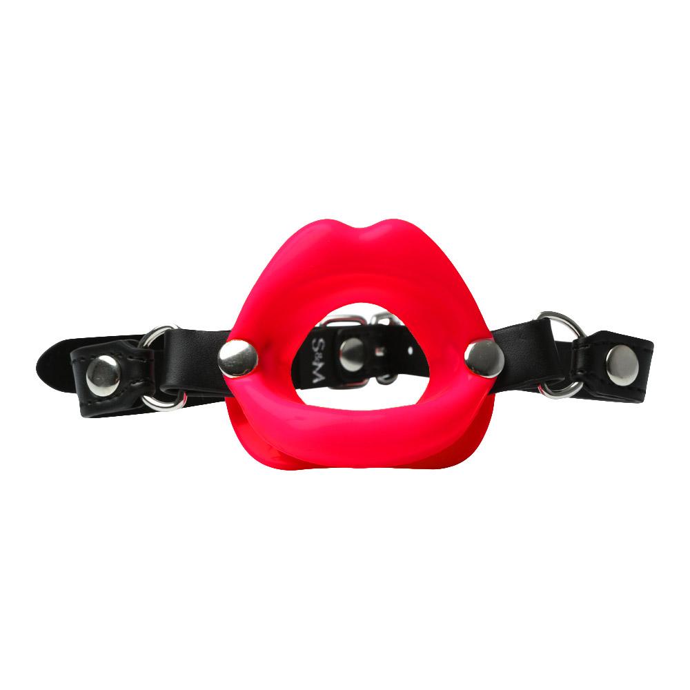 Silicone Lips Open Mouth Gag - Melody's Room