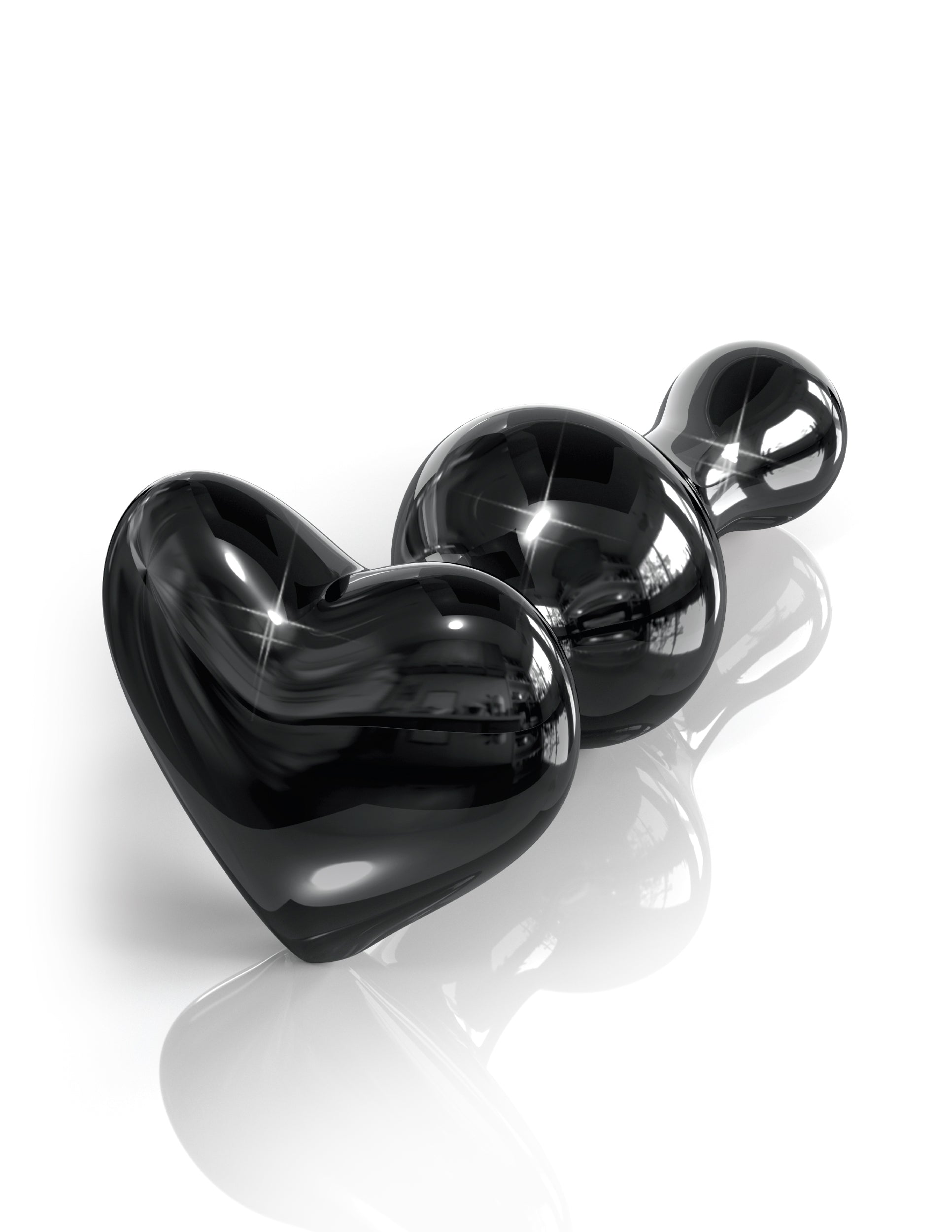 Icicles No.74 Black Heart Shaped Plug - Melody's Room