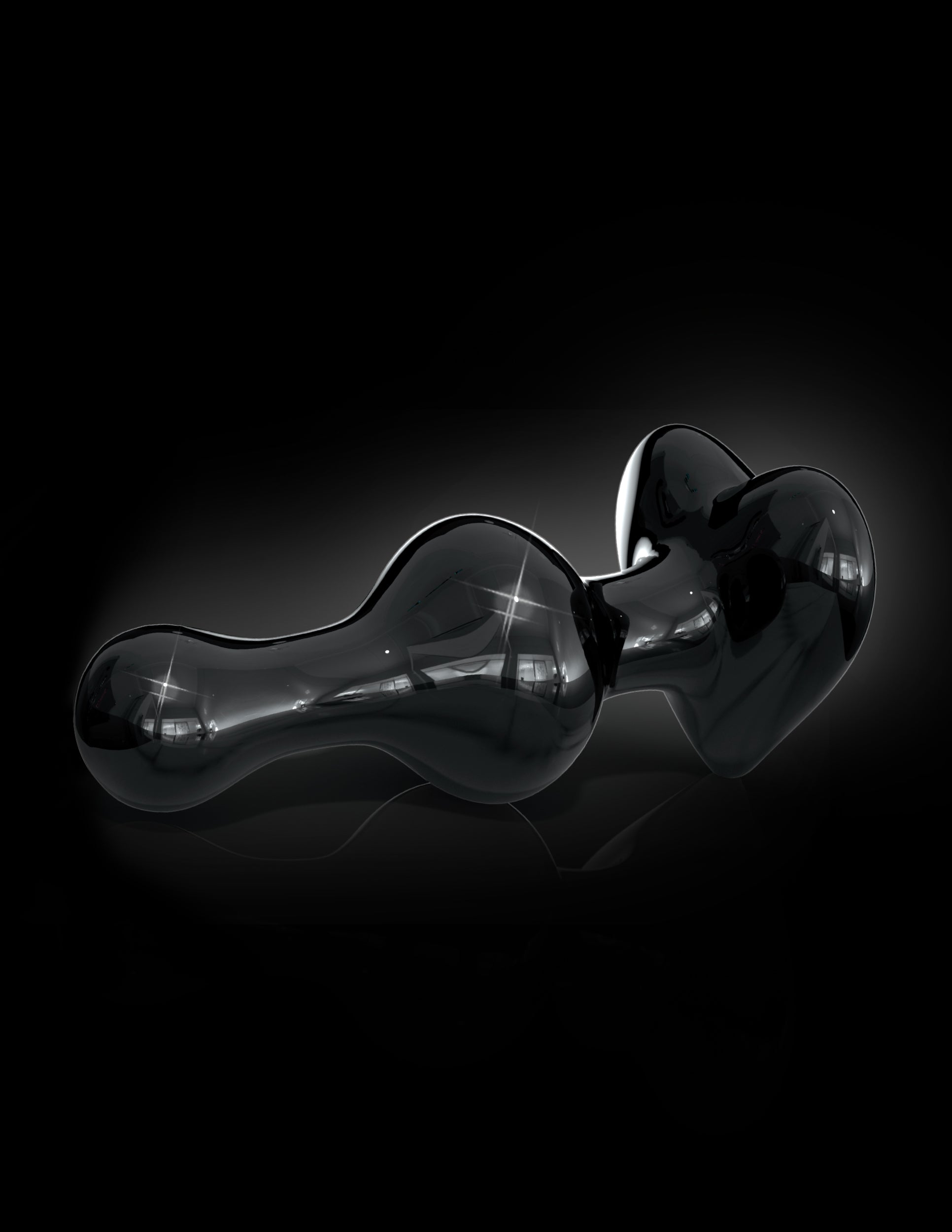 Icicles No.74 Black Heart Shaped Plug - Melody's Room