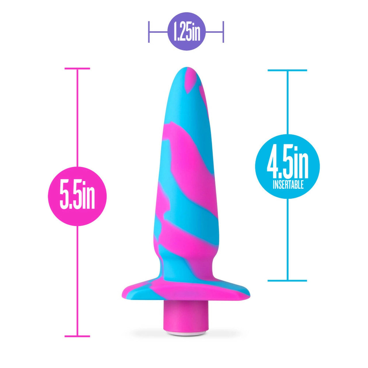 Avant Vibrotize Silicone Vibrating Butt Plug in Fuchsia - Melody's Room Anal Toys