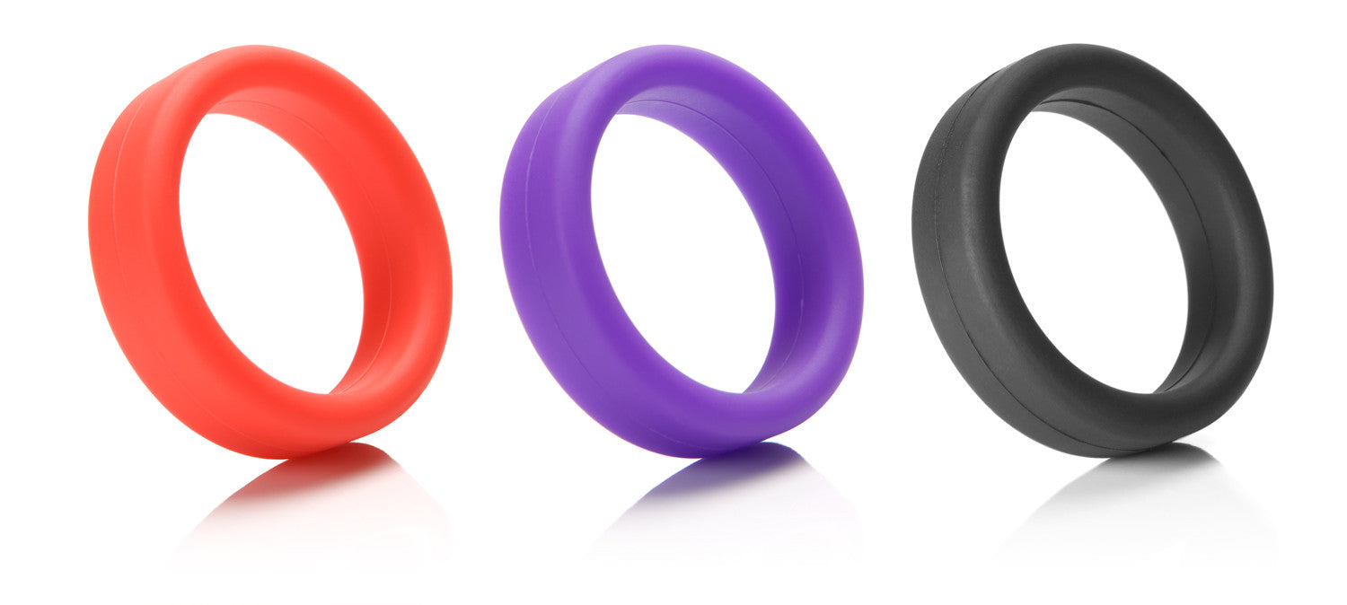 Black, Red & Purple Super Soft C-Ring by Tantus in Melody's Room